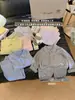 Conjunto de Pijama de Outono Infantil Duas Peças Meninos Xadrez Manga Longa Conjunto Casual Meninas Bebê Cardigã com Lapela Roupa de Casa