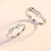 Anillos de pareja Lianliuzhi para hombres y mujeres, diseño de nicho de lujo ligero, anillos de moda estilo ins, accesorios de moda al por mayor