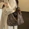 Bolso de Mano con Estampado de Leopardo para Mujer 2026 Nuevo Estilo Moda Retro Bolso de Hombro Único Bolso Tote de Gran Capacidad Nicho Súper Popular Bolso para Viajes