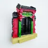 Ímã de Geladeira Cultural e Criativo de Resina Criativo Pequim Tradicional Quatro em Um Porta de Pátio Adesivo Magnético Souvenir Cultural de Viagem Souvenir