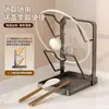 Suporte de Tampa de Panela Suporte de Espátula para Bancada Cozinha Multifuncional Prateleira de Armazenamento Doméstico Vertical Suporte para Tábua de Corte Sem Instalação