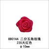 32 Rosas pentagonais de 2 pontas 8B01AA Ornamentos de flor Yao Ming são feitos à mão de poliéster de 6 mm com pequenas flores de 1 cm