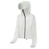 Chaqueta de Verano con Sensación de Hielo para Proteger del Sol para Mujer, Transpirable, Protectora contra Rayos UV, Chaqueta Fina Corta con Capucha para Deportes al Aire Libre