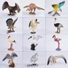 Juguete Sólido de Pájaro Artificial Modelo Animal Loro Búho Flamenco Set de Pájaros Regalo Cognitivo para Niños