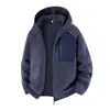 81826588 Chaqueta polar unisex en gris roca, azul brumoso, negro oscuro y verde guisante para invierno y primavera