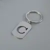 Venta Caliente de Productos Nuevos Transfronterizos 26 Letras Inglesas Huecas de Acero de Titanio Sin Decoloración Accesorios de Joyería Llavero 26 Letras