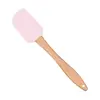 Espátula de Silicona Transfronteriza de Amazon con Mango de Madera, Espátula Color Crema, Espátula Navideña, Cuchillo Mezclador para Mantequilla, Espátula para Hornear