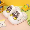 Nuevas y lindas pantuflas de conejo para niños de verano, de punta cerrada, transpirables, duraderas, estilo caricatura, cómodas para el hogar y uso exterior