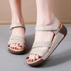 Sandalias para Ropa de Verano para Mujer, Sandalias Casuales de Suela Gruesa para Mujer, Sandalias Versátiles Antideslizantes de Suela Suave con Tira Única y Tacón de Cuña para Personas de Mediana Edad y Mayores