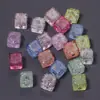 Cuentas Acrílicas Agrietadas Color Macarrón Corazón Estrella de Cinco Puntas Cuentas Transparentes Pulsera DIY Cuentas Sueltas Accesorios para Joyería