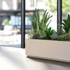 Caixa de Flores de Aço Inoxidável para Exterior Grade de Proteção Divisória Caixa de Flores de Ferro Compartimento de Plantio Móvel Departamento de Vendas Tanque de Flores Vasos de Flores para Paisagismo