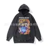 Sudadera con capucha estilo americano vintage estampada distintiva para calle, para hombre y mujer, nueva para primavera y otoño, diseño lavado y desgastado, suéter