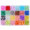 Caixa de conjunto de contas de vidro gelatina de 8mm em duas cores material para embalagem acessório manual DIY materiais contas para pulseira