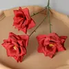 Flores Artificiais Vermelhas de Casamento Cuidadosamente Selecionadas, Flores Artificiais Grandes de Alta Qualidade na Cor Vinho Tinto, Flores Decorativas Chinesas Novas para Casa