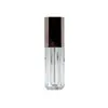Venta directa de fábrica tubo pentagonal dorado de 5 ml para brillo de labios, se puede usar para dispensar corrector, rubor líquido, sombra de ojos, material de embalaje cosmético