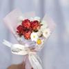 Mini ramo de gypsophila exquisito, hecho a mano, flores secas para coche, rosa eterna, regalo de bricolaje, decoración de regalo de mano