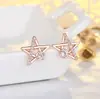 Nuevos Exquisitos Pendientes de Tachuela de Estrella de Plata de Ley S925 2026 para Mujer, Pendientes Pequeños Asimétricos de Oro Rosa Microincrustados