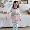Talla 26 ropa de otoño para niños y pantalones Heyhoney unisex Lycra Clase A conjunto de pijama ropa de dormir suave