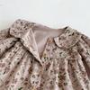 Ropa para Bebé Estilo Coreano 2026, Ropa de Manga Larga para Bebé Niña Primavera y Otoño, Mameluco Elegante con Cuello de Muñeca Floral para Bebé