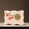 Ornamento de Vaso de Cerâmica para Residência Quente de Luxo Leve Decoração de Flores Artificiais para Sala de Estar Gabinete de TV Presente para Casa Nova