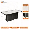 Mesa de travertino minimalista de lujo ligero sillas de terciopelo con respaldo suave estilo minimalista italiano restaurante occidental uso doméstico mesa redonda de madera maciza con borde envuelto