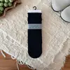 Calcetines de borde enrollado suaves y pegajosos auto-mantenidos sin hueso para mujer estilo básico de otoño color sólido extremadamente resistentes al desgaste calcetines de algodón calcetines de media pantorrilla para mujer versátiles