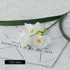 Decoración nórdica moderna para sala de estar, decoración de flores falsas, flor individual de tela de seda, estilo pastoral, simulación fresca, flor individual de narciso