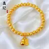 Item popular em transmissão ao vivo pulseira bússola oito tesouros auspiciosos esmalte dourado areia azul para mulheres cintura fina deus da riqueza pulseira de moedas dos cinco imperadores presente para namorada