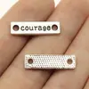 24X6Mm 1.2g Acessórios de Joia Multicor Liga Conector DIY Conector Coragem