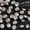 Zircón Redondo AAA Chapado Zircón de Espalda Puntiaguda Diamante Multifacético Deslumbrante DIY Arte de Uñas Cristal Sintético Zircón