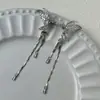 Clip de Oreja de Mariposa Exquisito de Lujo Ligero con Borla Sin Agujeros en las Orejas Diseño de Nicho Elegante Clip Largo para Hélice de Oreja Colgante de Oreja Accesorios para Orejas