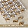 Nail art k9 fundo apontado diamante champagne amor torto coração diamante gordo quadrado octogonal cristal strass unha jóias 2