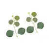 Melhor Venda da Amazon Seda Sintética de Alta Qualidade Estampada Folhas de Eucalipto em Forma de Coração 4 Galhos Materiais para Arranjo de Flores DIY Buquê Decoração