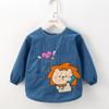 Bata para bebé, Ropa protectora impermeable y antisuciedad para niños, Babero de otoño e invierno para bebé niño para vestirse al revés y comer, Babero de terciopelo cristal para bebé