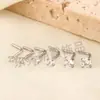 Brincos de Nariz e Orelha Mini de Aço Inoxidável com Zircônia Mais Vendidos Transfronteiriços, Tipo Reto, Tipo L, Tipo S, Conjunto de Joias para Nariz para Body Piercing
