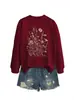 Sudadera casual de estilo femenino con estampado floral de margaritas rosas y amarillas para otoño e invierno, sitio independiente de Amazon eBay