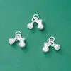 Plata de Ley S925 Sólida Estilo Chino Nuevo Estilo Chino Bolsa de Dinero Colgante de Loto DIY Pulsera de Cristal Pulsera