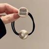 Diseño Nicho ~ Elegante Banda para el Cabello de Perlas Cuerda para el Cabello 2024 Nuevo Banda de Goma Duradera de Alta Elasticidad Accesorios para el Cabello de Mujer