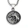 Nueva joyería de acero de titanio europea y americana transfronteriza punk hip hop cabeza de lobo collar para hombre colgante moderno genial cazador venta al por mayor