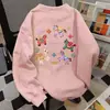 Sudadera Redonda con Estampado de Poni Lindo Diseño Estilo Retro Americano para Mujer Primavera 2026 Top Rosa Personalizado Teñido con Cera