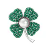 Broche Trevo da Sorte de Quatro Folhas Design de Nicho Pequeno Cheiroso Pin de Lapela de Alta Qualidade Fivela de Fecho Acessórios para Camisa e Terno Masculino e Feminino