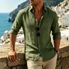 Comercio exterior europeo y americano Camisa casual de manga larga estilo americano para hombre, camisa casual de manga larga transpirable, venta al por mayor desde la fábrica de origen