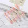 Unhas Usáveis, Unhas Pré-Fabricadas Semi-Acabadas, Arte de Unha Degradê Manchadada Feita à Mão, Pontas de Unha Coloridas, Unhas Postiças, Unhas Artificiais, Atacado de Fábrica