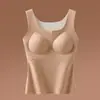 Chaleco Cálido, Chaleco Antiestático Estilo Prenda Interior Sin Costuras, Ropa Interior Térmica con Tazas Fijas Calentadas, Chaleco Térmico para Mujer
