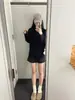 Camiseta Base Blanca de Manga Larga para Mujer, Nuevo Estilo 2026, Corte Holgado, Talla Grande, Color Sólido, Hombro Normal, Top de Otoño