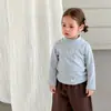 Ropa para niños con forma de pera, ropa interior básica para niñas, pijama de invierno cálido, cuello semi-alto, top infantil de dibujos animados, ropa de bebé Clase A