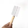 Pente para Pet Pente de Duas Fileiras Pente para Pet Suprimentos de Higiene e Limpeza Pente para Cachorro Desemboloador Pente de Aço Inoxidável para Cachorro