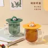 Tapa de Taza de Orejas de Conejo de Silicona Tapa de Taza Universal a Prueba de Polvo Accesorios Taza de Vidrio Resistente a Altas Temperaturas