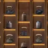 Nuevo Gabinete de Sala de Té Estilo Chino, Estante de Exhibición, Tetera para Ceremonia del Té, Recipiente para Té, Artículos Decorativos, Decoración del Hogar para Sala de Muestras, Textiles, Artesanía