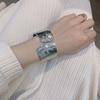 Pulsera de Perlas Aleación Estilo Abierto Europeo y Americano Exagerada Borde Ancho Moda Exportación Joyería para Mujer Venta Directa desde Fábrica de Origen